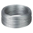A spool of corral stranded wire galvanised with seven strands in galvanized steel and metallic silver finish