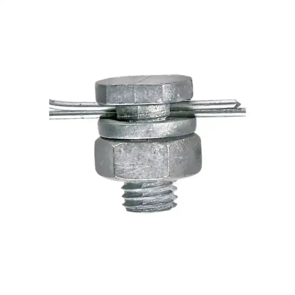 Corral Wire Connecting Clamp Galvanised 10 Pieces Electric Fencing