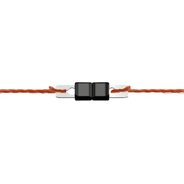Black magnetic clasp on vibrant orange braided cord for corral wire connector litzclip stainless steel 3mm
