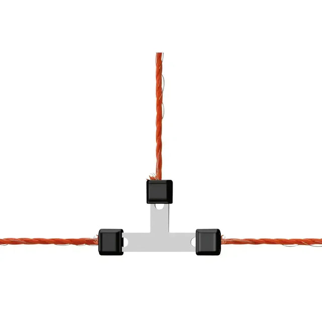 Corral Wire T-Connector Litzclip Galvanised 3Mm 3MM X 5 PACK Electric Fencing