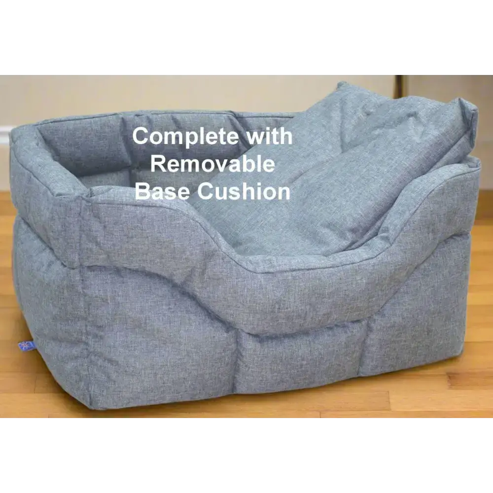 Country Dog Heavy Duty Rectangular High Sided Waterproof Dog Beds Medium L57cm X W47cm X H24cm Grey Dog Beds