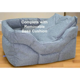 Country Dog Heavy Duty Rectangular High Sided Waterproof Dog Beds Medium L57cm X W47cm X H24cm Grey Dog Beds