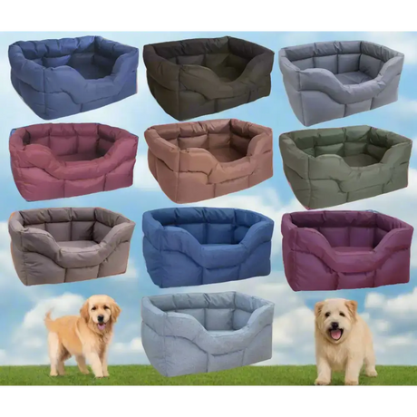 Country Dog Heavy Duty Rectangular High Sided Waterproof Dog Beds Medium L57cm X W47cm X H24cm Grey Dog Beds