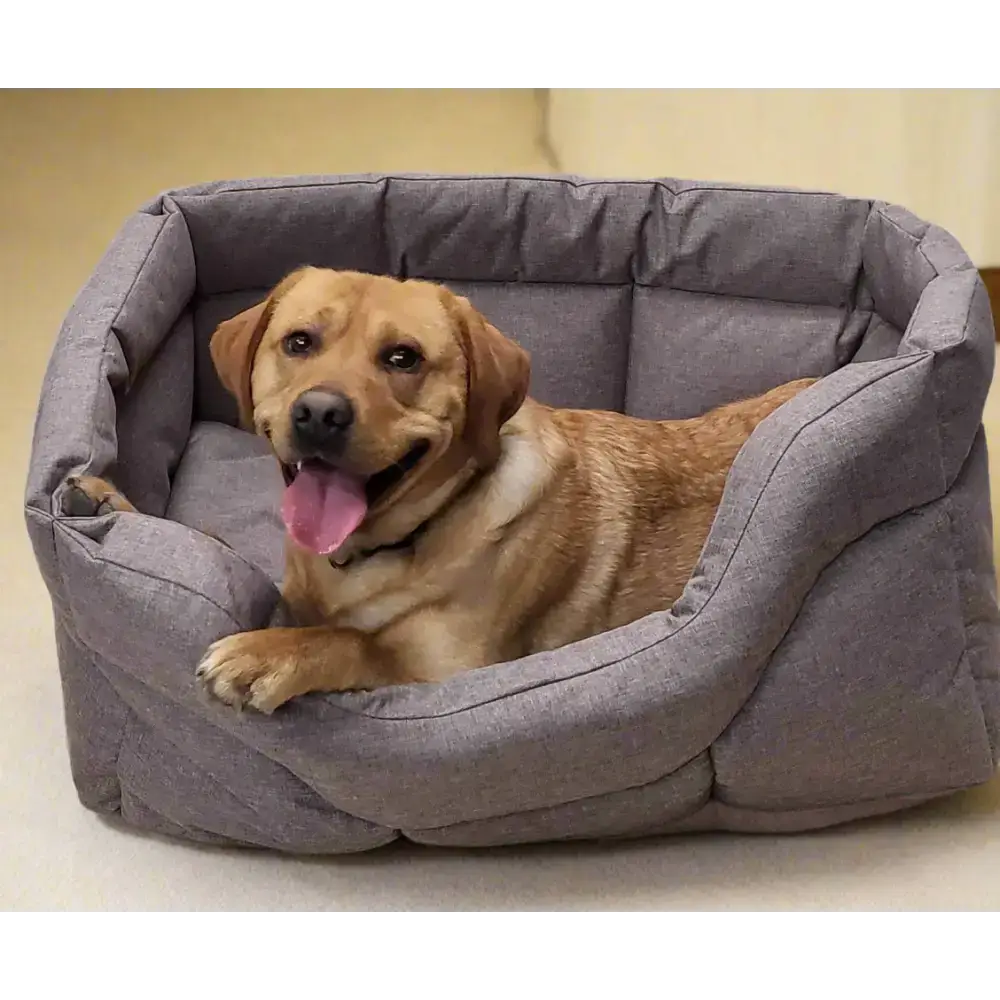 Country Dog Heavy Duty Rectangular High Sided Waterproof Dog Beds Medium L57cm X W47cm X H24cm Grey Dog Beds