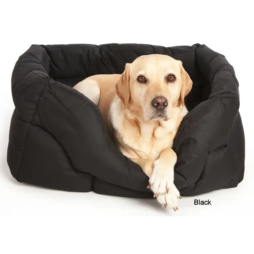 Country Dog Heavy Duty Rectangular High Sided Waterproof Dog Beds Large L75cm X W60cm X H27cm Black Dog Beds