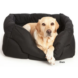 Country Dog Heavy Duty Rectangular High Sided Waterproof Dog Beds Large L75cm X W60cm X H27cm Black Dog Beds