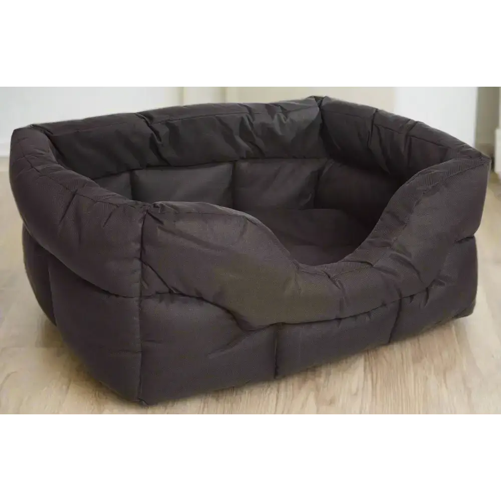Country Dog Heavy Duty Rectangular High Sided Waterproof Dog Beds Medium L57cm X W47cm X H24cm Black Dog Beds