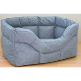 Country Dog Heavy Duty Rectangular High Sided Waterproof Dog Beds Medium L57cm X W47cm X H24cm Charcoal Dog Beds