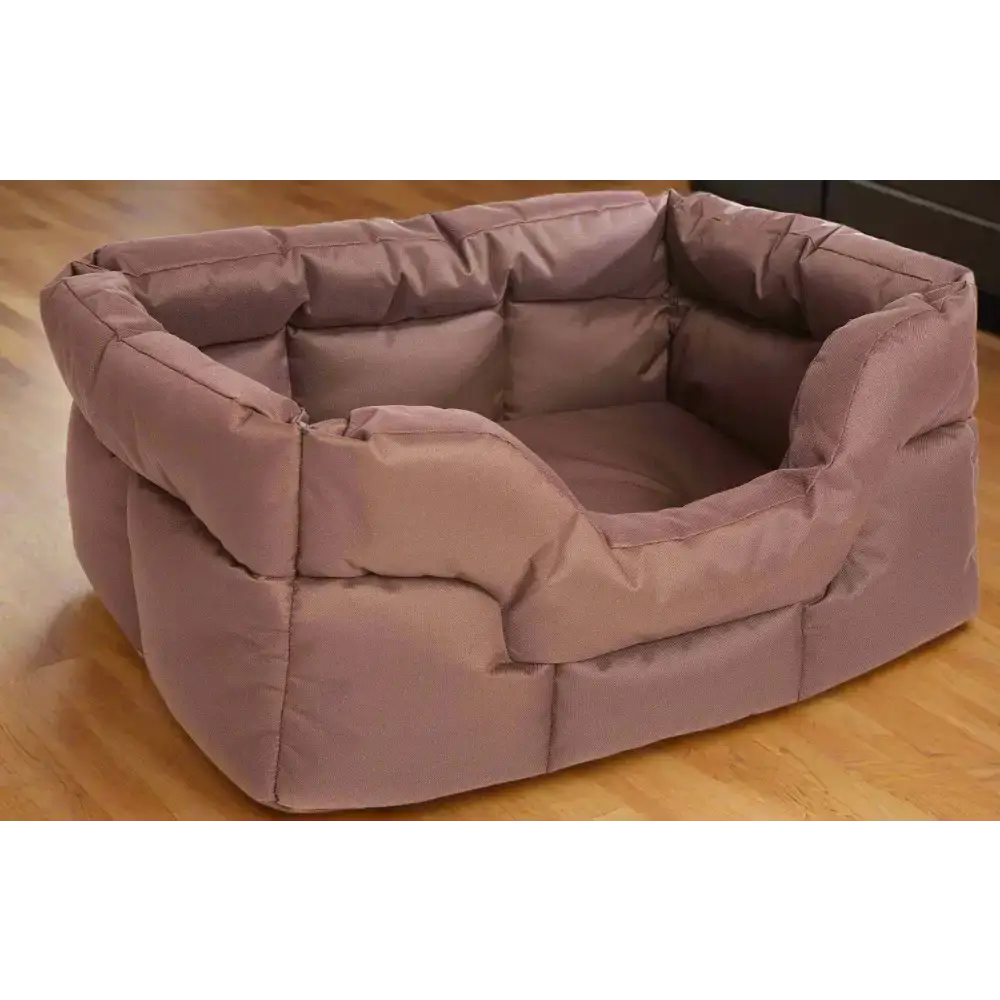 Country Dog Heavy Duty Rectangular High Sided Waterproof Dog Beds Medium L57cm X W47cm X H24cm Brown Dog Beds