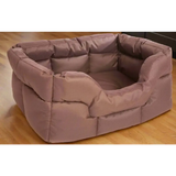 Country Dog Heavy Duty Rectangular High Sided Waterproof Dog Beds Medium L57cm X W47cm X H24cm Brown Dog Beds