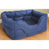 Country Dog Heavy Duty Rectangular High Sided Waterproof Dog Beds Medium L57cm X W47cm X H24cm Blue Dog Beds