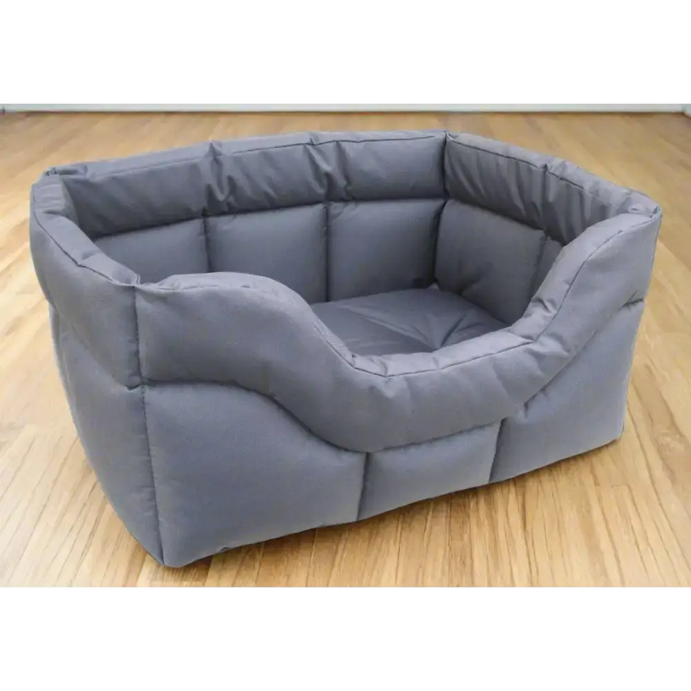 Country Dog Heavy Duty Rectangular High Sided Waterproof Dog Beds Medium L57cm X W47cm X H24cm Grey Dog Beds