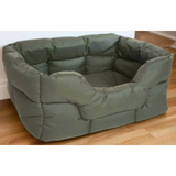 Country Dog Heavy Duty Rectangular High Sided Waterproof Dog Beds Medium L57cm X W47cm X H24cm Green Dog Beds