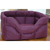 Country Dog Heavy Duty Rectangular High Sided Waterproof Dog Beds Medium L57cm X W47cm X H24cm Red Wine Dog Beds
