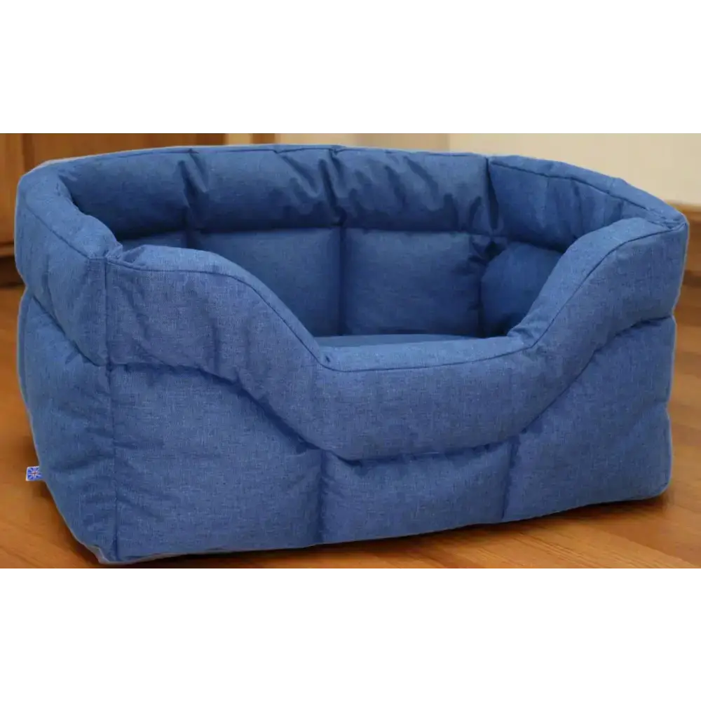 Country Dog Heavy Duty Rectangular High Sided Waterproof Dog Beds Medium L57cm X W47cm X H24cm Navy Blue Dog Beds