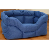 Country Dog Heavy Duty Rectangular High Sided Waterproof Dog Beds Medium L57cm X W47cm X H24cm Navy Blue Dog Beds
