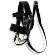 Black leather crafty ponies bridle toy pony bridle with silver metal buckles and hardware for ponies bridle toy use