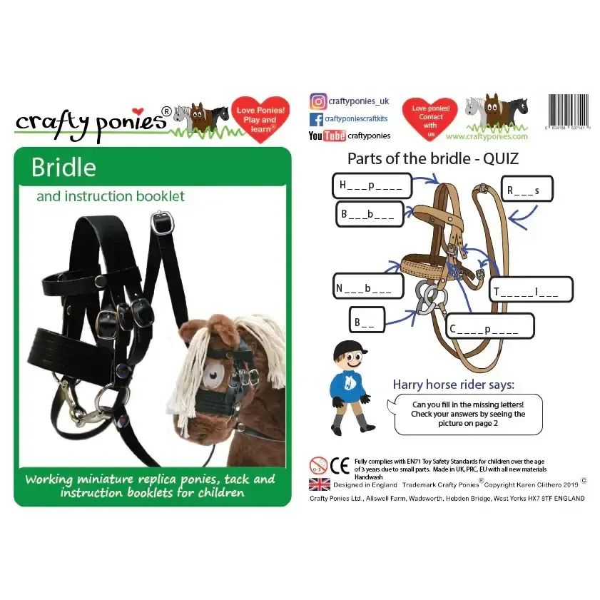 Crafty Ponies Bridle Toy Pony Bridle Toy Pony