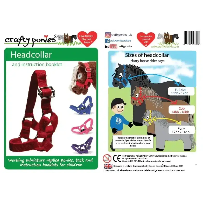 Crafty Ponies Headcollars Toy Pony Headcollars Red Toy Pony Barnstaple Equestrian Supplies