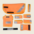 Bright orange crafty ponies hi viz pet safety gear set with reflective strips including vest and straps for visibility
