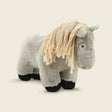 Crafty ponies soft toy pony grey plush with long beige mane and black hooves perfect for kids and collectors
