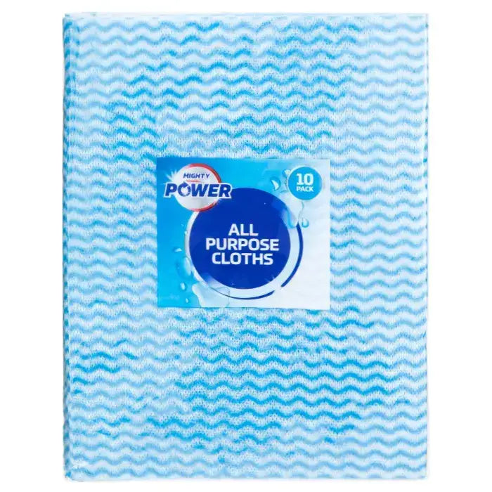 Light blue and white wavy patterned all purpose cloths 10 pack by mighty power perfect for heinz tomato soup cleanup