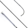 Silver and black cush grip schooling whip 110cm with clear textured grip handle for smart schooling whips use