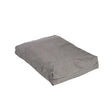 Gray rectangular pet bed made of soft textured fabric with antibacterial deluxe duvet and danish design antibacterial features