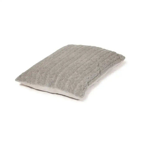 Gray textured throw pillow with plush fabric and ribbed pattern from danish design bobble deluxe deep duvet dog bed