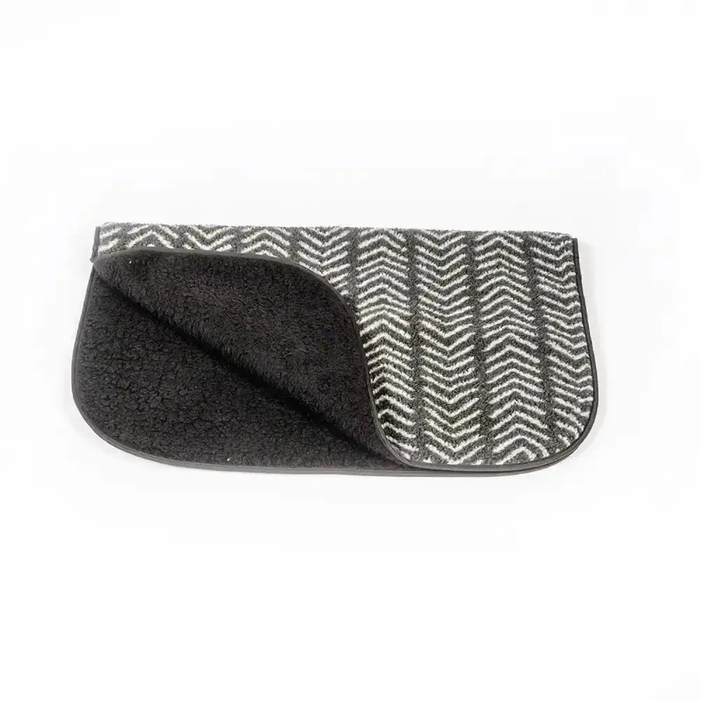 Black and white herringbone danish design fleece blanket charcoal arrows with plush fleece-lined interior for cozy comfort