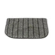 Gray and white herringbone equestrian saddle pad with soft wool fabric matching danish design fleece blanket charcoal arrows