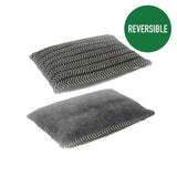 Reversible gray throw pillow with herringbone and plush sides perfect for danish design fleece deep duvet charcoal arrows set