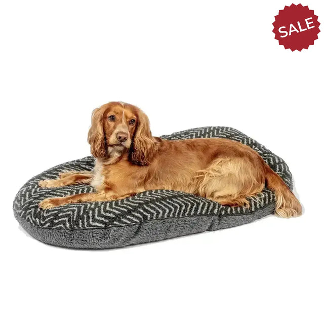 Danish Design Fleece Quilted Mattress Charcoal Arrows Small Charcoal Arrows Dog Beds