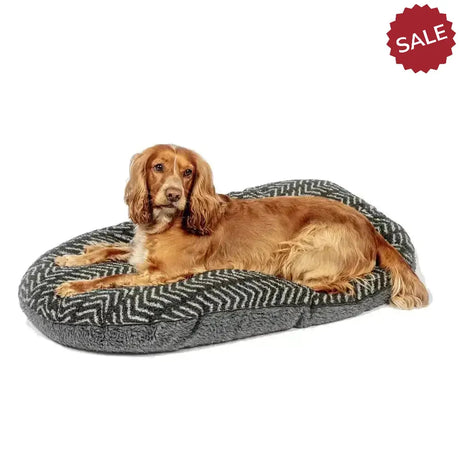 Danish Design Fleece Quilted Mattress Charcoal Arrows Small Charcoal Arrows Dog Beds