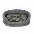 Gray plush fleece slumber bed charcoal arrows with black and white zigzag cushion in danish design fleece style