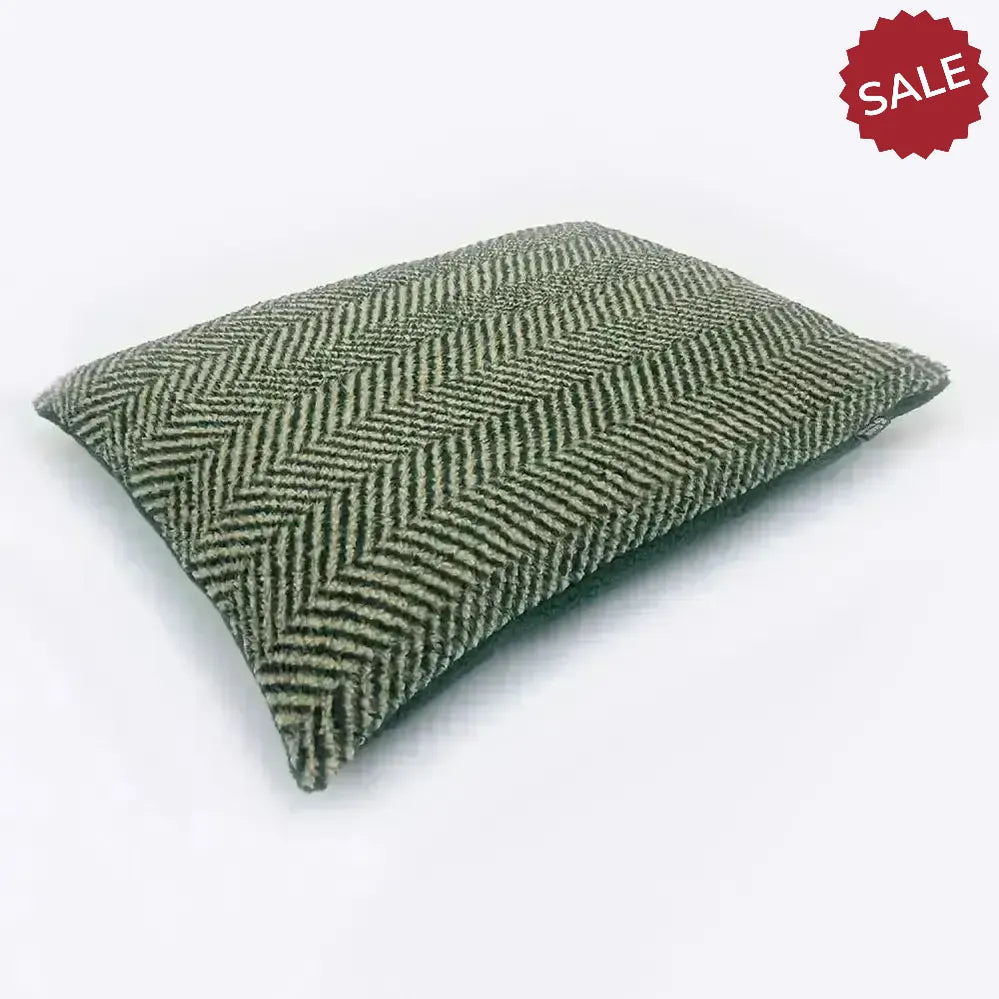 Danish Design Green Herringbone Fleece Deep Duvet Cover Dog Bed Medium Green Dog Beds