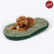 Danish Design Green Herringbone Fleece Quilted Mattress Dog Bed Small Green Dog Beds