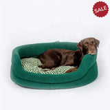 Danish Design Green Herringbone Fleece Slumber Bed Dog Bed Small Green Dog Beds