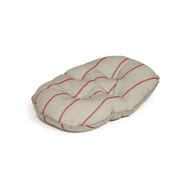 Danish Design Heritage Deluxe Quilted Mattress H/Bone Dog Bed 18" (45 cm) Beige/Burgundy Dog Beds