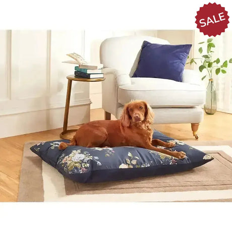 Danish Design Laura Ashley Rosemore Deep Duvet Dog Bed Medium (71 cm X 98 cm) Navy Dog Beds