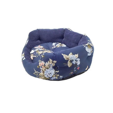 Danish Design Laura Ashley Rosemore Deluxe Slumber Bed Dog Bed 18" (45 Cm) Navy Dog Bed Barnstaple Equestrian Supplies