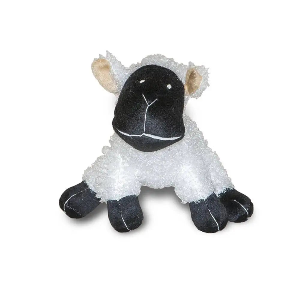 A plush toy cupboard favorite danish design seamus the sheep with fluffy white wool and black and white stitched features