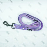Purple unicorns 5ft lead with whimsical pattern and black metal clasp perfect for everyday walks and playtime