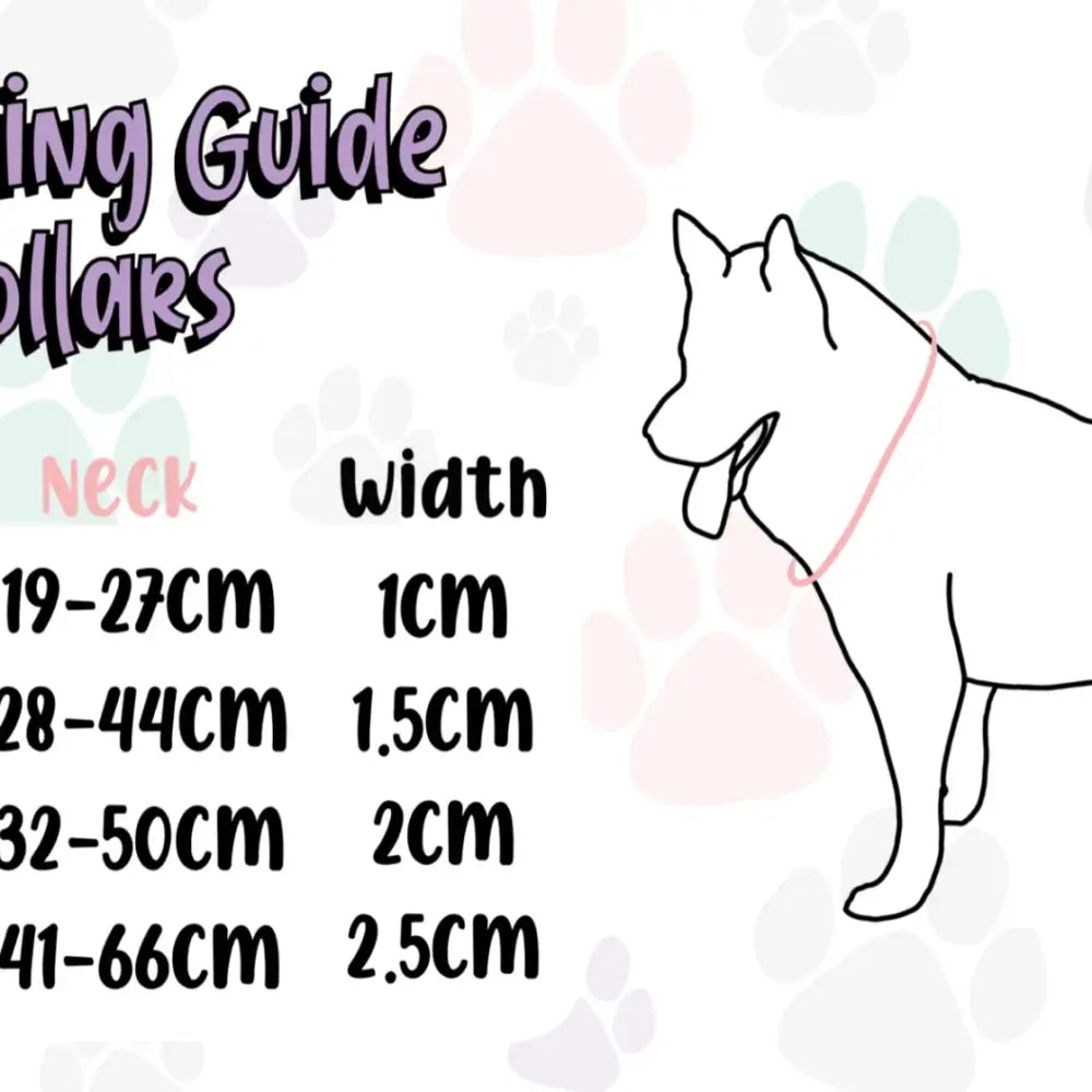 Pink daydreams and unicorns collar showing varying neck sizes perfect for pup chic style and unicorns collars