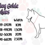 Pink daydreams and unicorns collar showing varying neck sizes perfect for pup chic style and unicorns collars