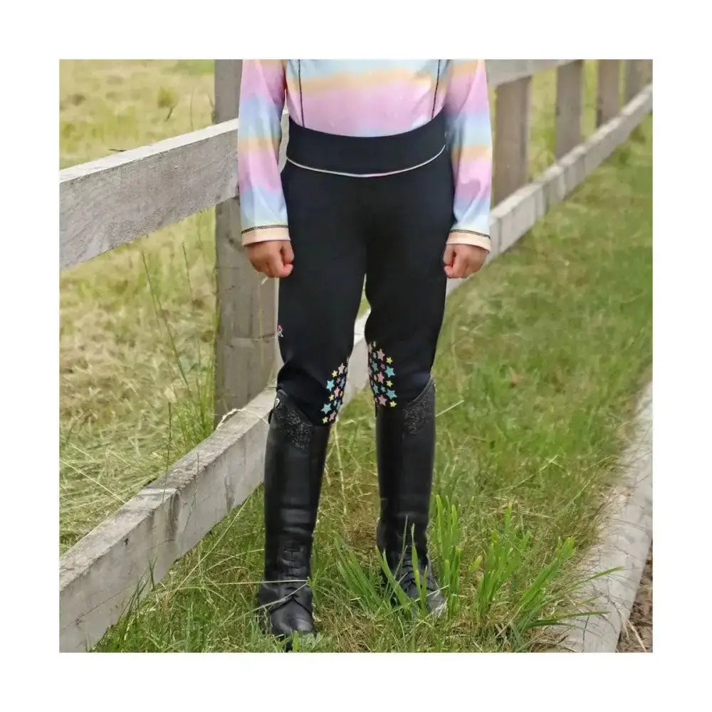 Dazzling Dream Riding Tights by Little Rider Navy/Pastel 3-4 Years Riding Tights Barnstaple Equestrian Supplies