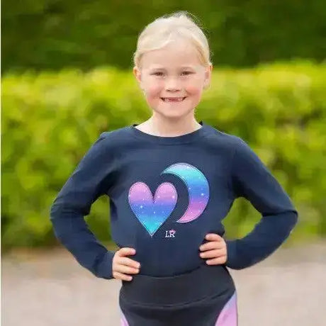 Dazzling Night Long Sleeve T-Shirt by Little Rider Navy/Prismatic 11-12 Years Base Layers Barnstaple Equestrian Supplies