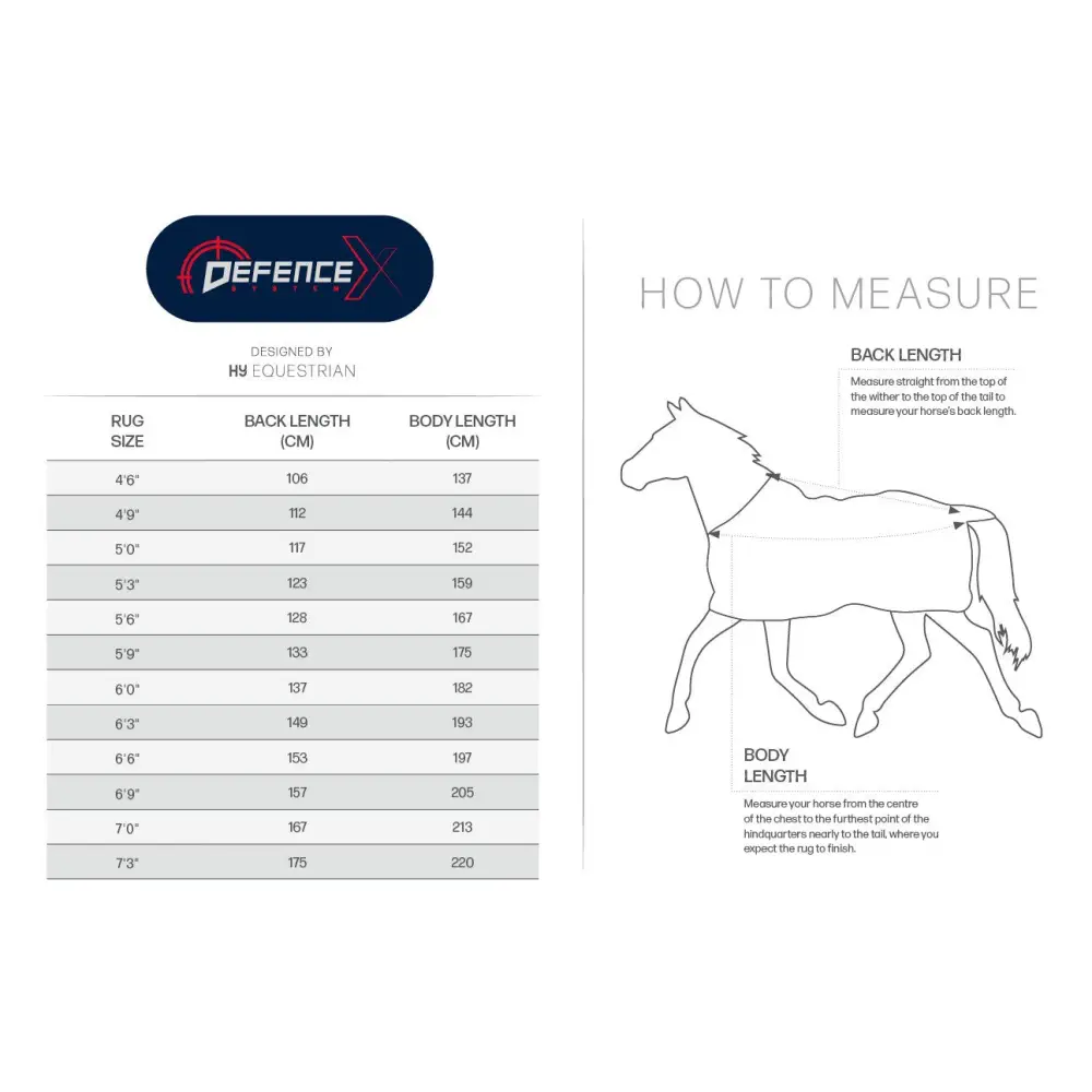 DefenceX Shield Quagga Waterproof Fly Rug With Belly Flap 4'6" Waterproof Fly Rugs