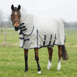 DefenceX Shield Rain-Repel Mesh Combi Fly Rug Grey/Navy 5'0" Fly Rugs