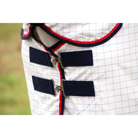 DefenceX System ProteX Summer Sheet White/Navy/Red 5'6' HY Equestrian Fly Rugs Barnstaple Equestrian Supplies